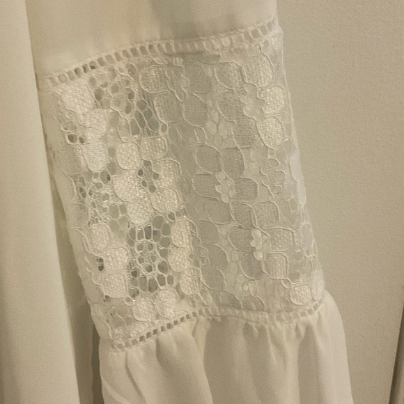 Nanette Lepore Cream Lace Accent Blouse - Picture 2 of 4